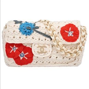 Chanel Limited Edition Crochet Applique Flap Bag
